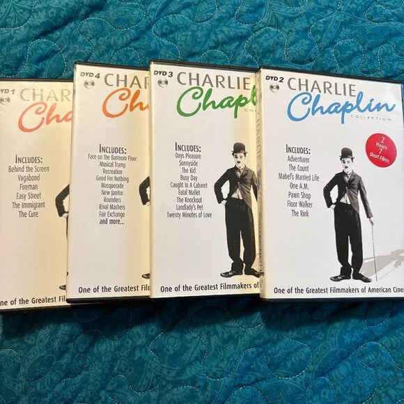 Charlie Chaplin Collection 4 DVD Set 11 Hours 36 Shorts Movies