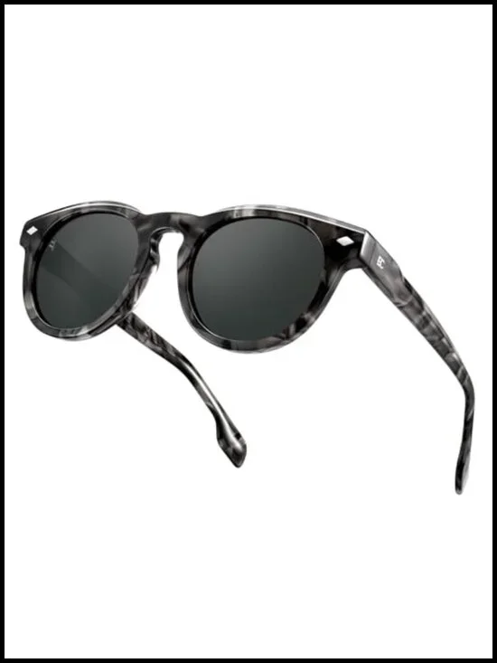 Women's Round Polarized Sunglasses Acetate UV Protection for Driving Beach