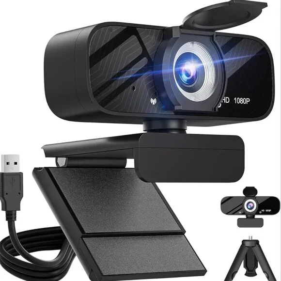 Gohero Full HD 1080P VIDEO WEBCAM, Noise cancellation,  Privacy Cover