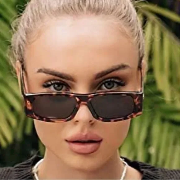 Retro Vintage Rectangular Sunglasses