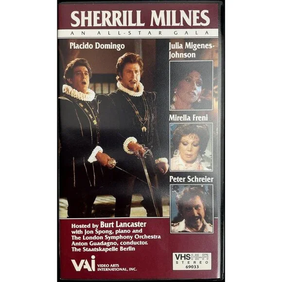 Sherrill Milnes All-Star Gala VHS 1985 Opera Performances Hosted Burt Lancaster