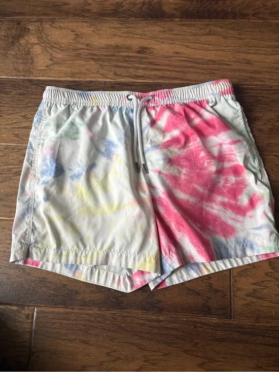 Abercrombie & Fitch Pastel Tie-Dye Swim Shorts