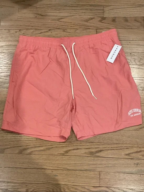 PacSun Men's Tan Flat-Front Casual Shorts