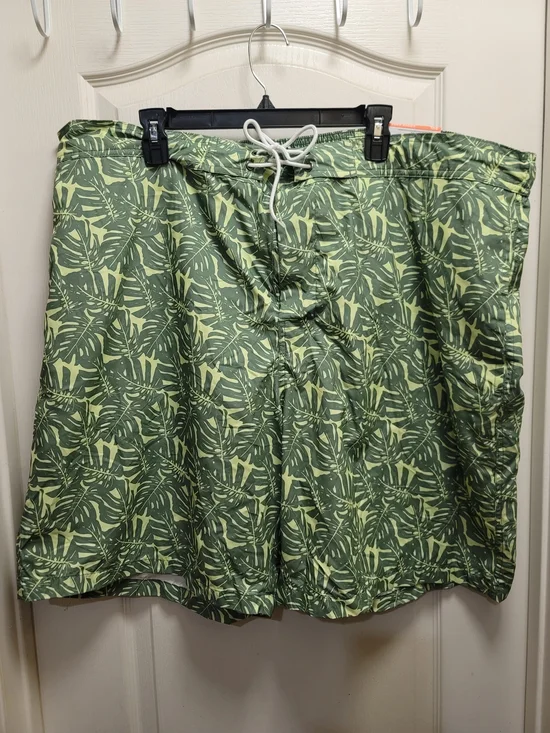 St. John's Bay Green Above Knee Swim Short - NWT - 3XL