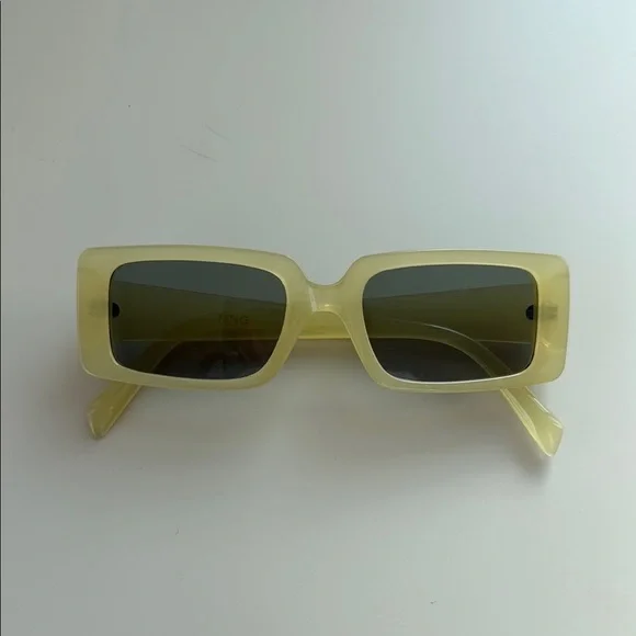 Yellow Rectangular Sunglasses Mango