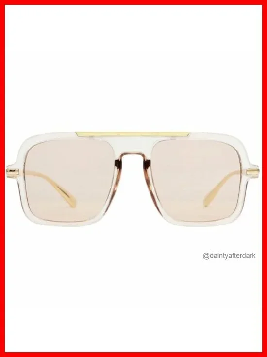 Vintage Oversized Pilot Sunglasses UV400 Protection Metal Frame