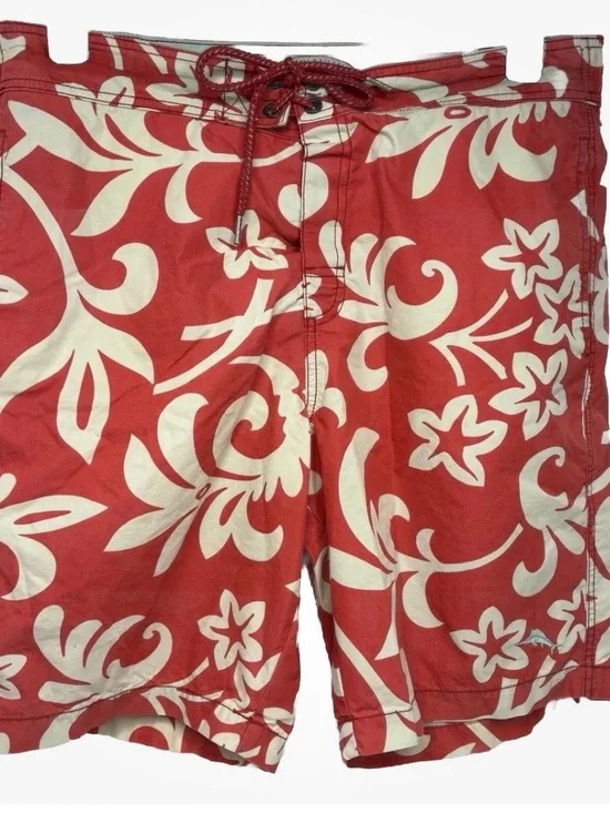 Tommy Bahama Swim Shorts Relax Hawaiian Men’s  Size M Coral Color