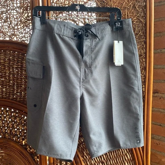 NWT Rip Curl NWT Charcoal Gray Board Shorts Size 32” New