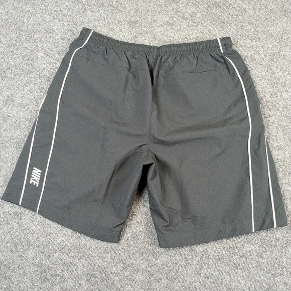 Nike Vintage Silver Tag Swim Trunks Black Mesh Lined Y2K Shorts XL