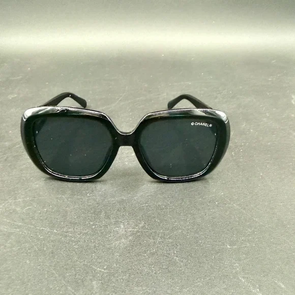 Chanel Sunglasses Womens 56mm Black Square Gold CC Logo CH625