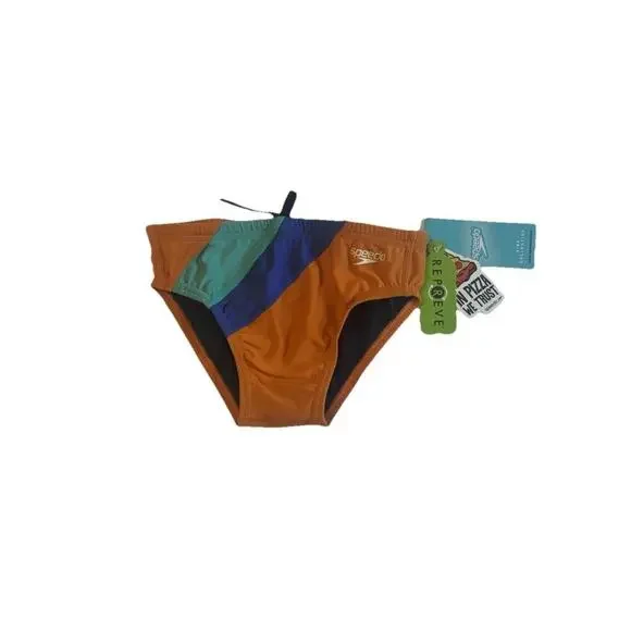 Speedo Eco Endurance Vibe Collection Swim Brief Mens 26 Orange NWT