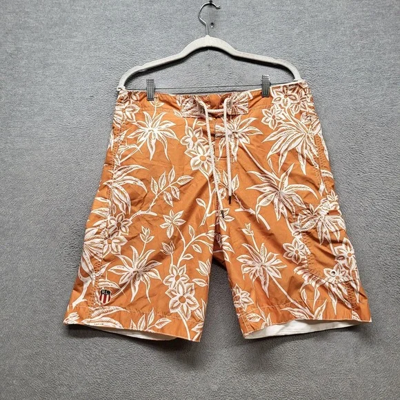 Polo Jeans Company Ralph‎ Lauren Men Swimwear M Orange White RL Shield