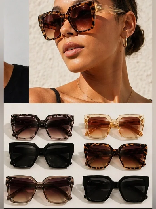 6-Pair Women’s Fashion Sunglasses Set - Mixed Colors