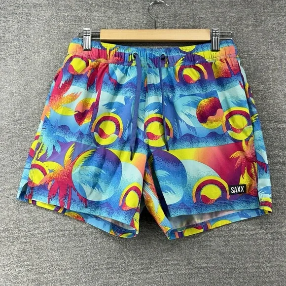Saxx OH Buoy 2N1 Volley Swim Trunks Size Small Coast to Coast Droptemp Beach
