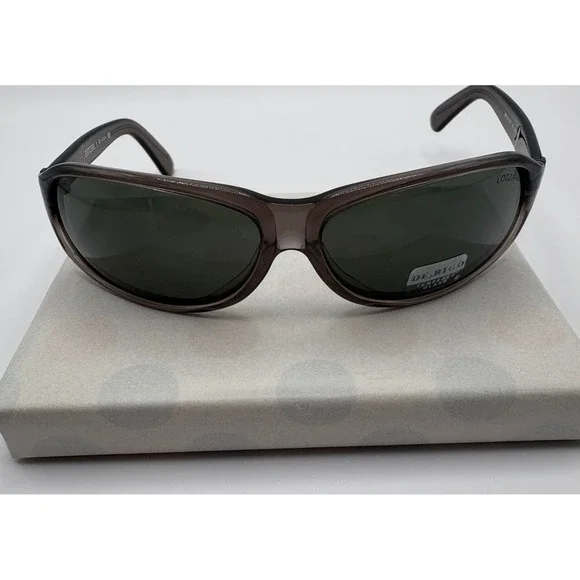 Lozza Estoril 1651/63/705 Vintage Oversize Charcoal Gray Sunglasses Italian Made