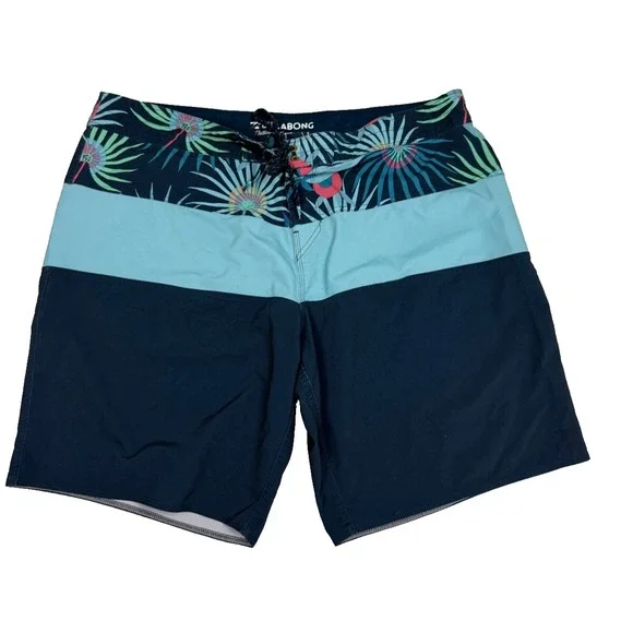 Billabong Platinum X Tribong Mens Board‎ Swim Surf Shorts Navy Medium
