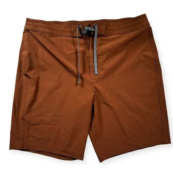 prAna Riveter Men's Swim Trunks Board Shorts‎ Orange Size 35 9