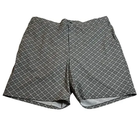 Lands' End Men's Geometric Sunset Swim Trunks Size L (36-38) Vacation Summer