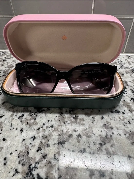kate spade Black Cat-Eye Sunglasses with Gradient Lenses