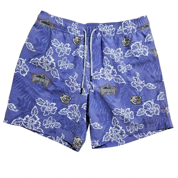 Reyn Spooner Swim Trunks Mens Small Purple Mount Bohemia Floral Board Shorts