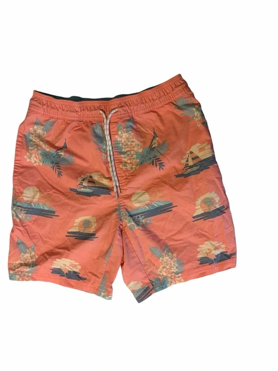Goodfellow & Co Men's Coral Tropical Print Swim Trunks Size Small