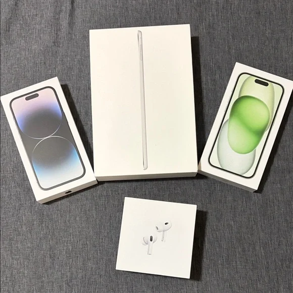 Apple iPhone, AirPods and iPad Mini Boxes