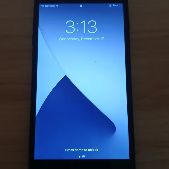 Black Smartphone with Blue Screen