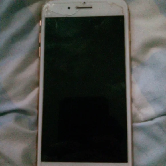 Apple Smartphone with Gold and White Finish