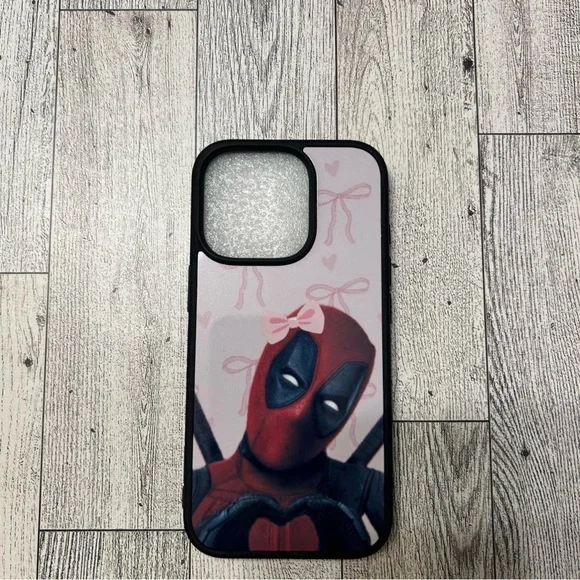 Deadpool Themed Phone Case - Black and Red