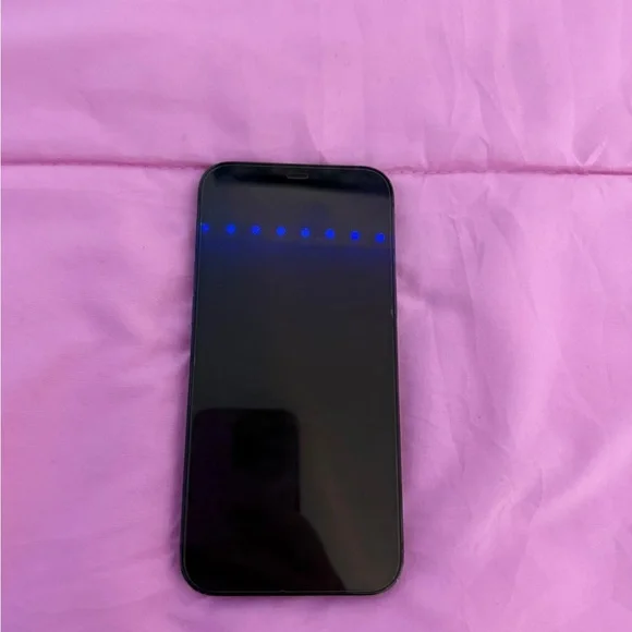 Apple Black Smartphone with Blue Highlights