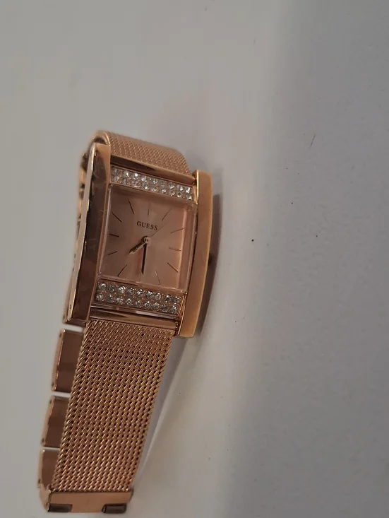 GUESS Rose Gold Crystal Accent Ladies Watch
