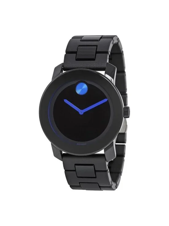 NWT Movado Bold 42 mm Black Dial TR90 Polyurethane Men's Watch