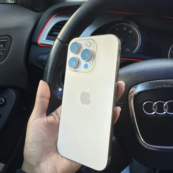 Gold Smartphone with Triple Camera