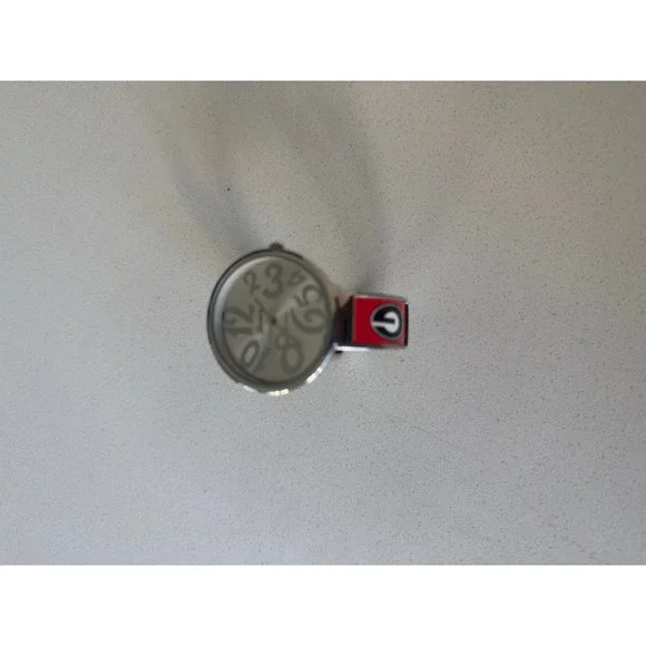 Georgia Bulldogs NCAA Logo Silver Tone Adjustable Ring Watch Red Black G Logo