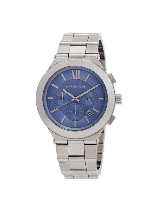 NWT Michael Kors Oversized Billie Chronograph Quartz Blue Dial Men's Watch