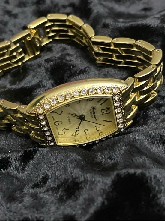 Gold Crystal Accent Women's Bracelet Watch