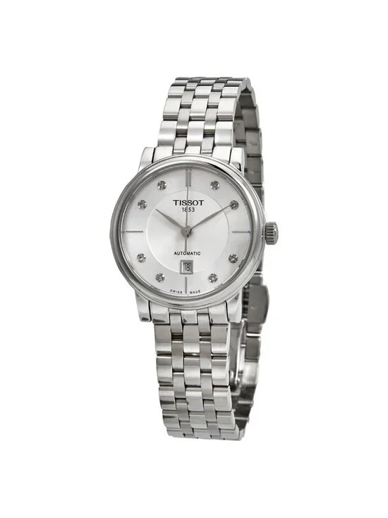 NWT Tissot Carson Premium Automatic Diamond White Dial Ladies Watch