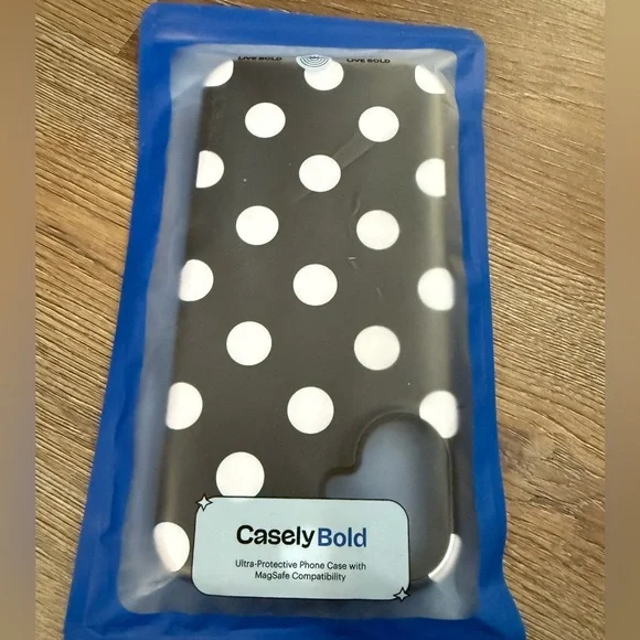 Casely Bold Black and White Polka Dot Phone Case