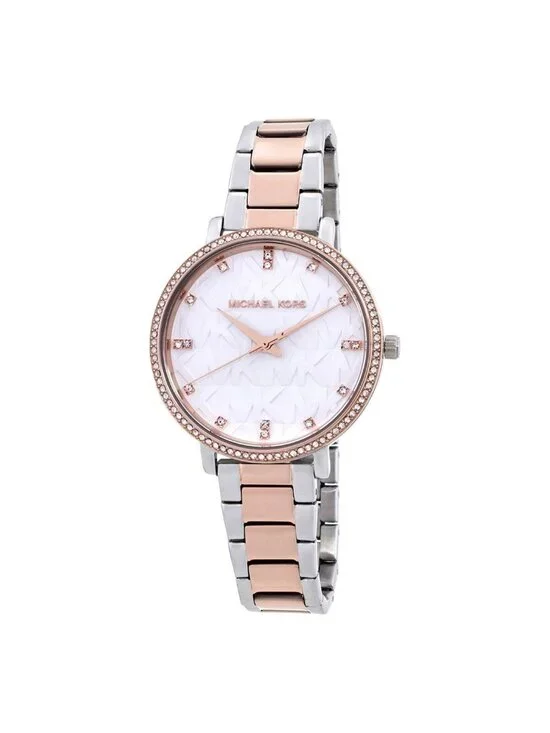 NWT Michael Kors Pyper Quartz Crystal White Dial Ladies Watch
