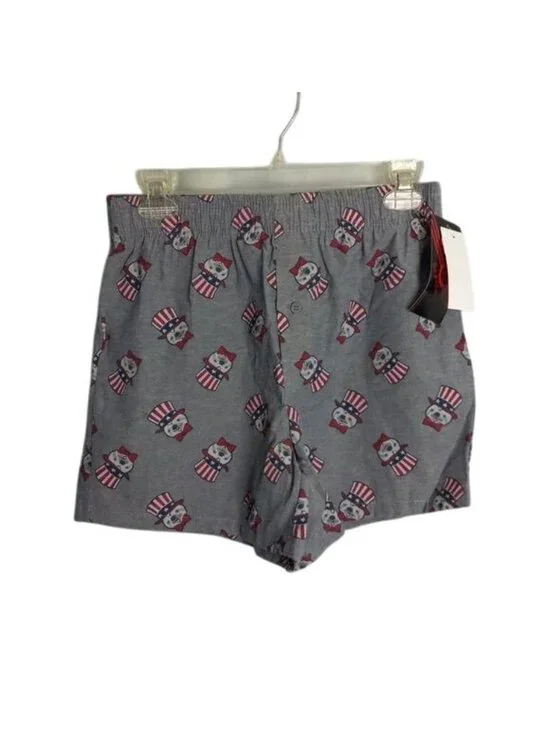 MAD Engine S Boxers Gray Flag Patriotic Americana Gopher Hat Bow Tie Stars