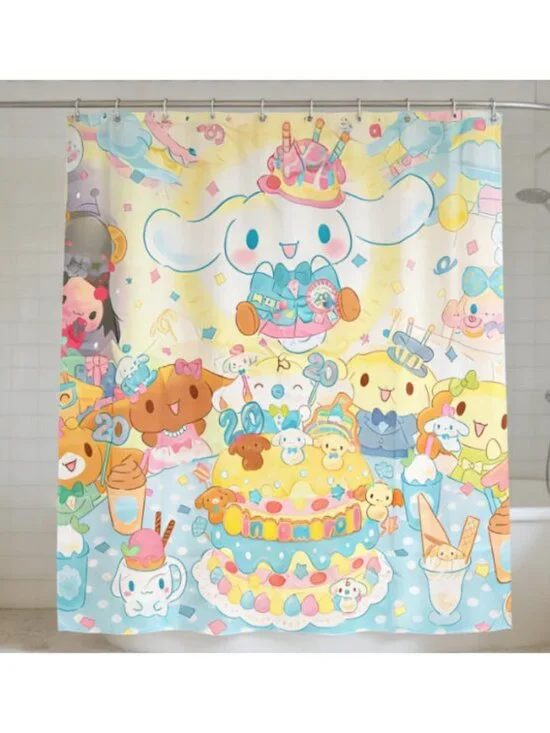 Sweet Birthday Cartoon Shower Curtain 59
