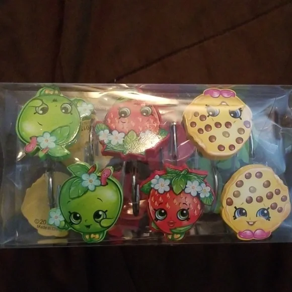 NWTs Shopkins Shower Curtain Hooks