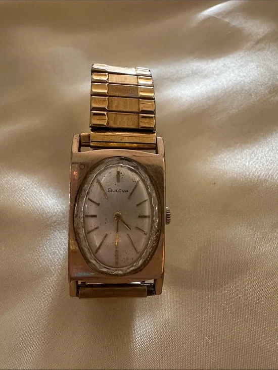 Bulova Gold Tone Women's Rectangular Dress Watch