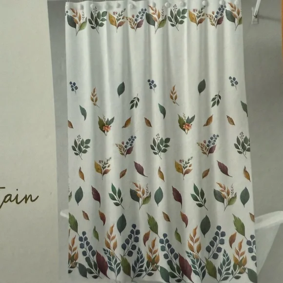 New cloth fall leaves shower curtain
