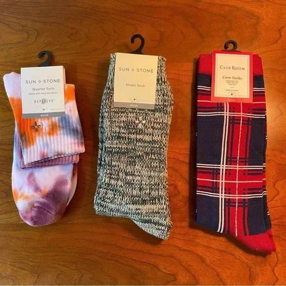 Men's‎ Sock Bundle Sun+Stone Charter Club NWT