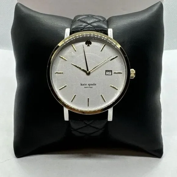 Kate Spade New York Metro 0125 Women's Black Leather Analog Dial Watch JNA121