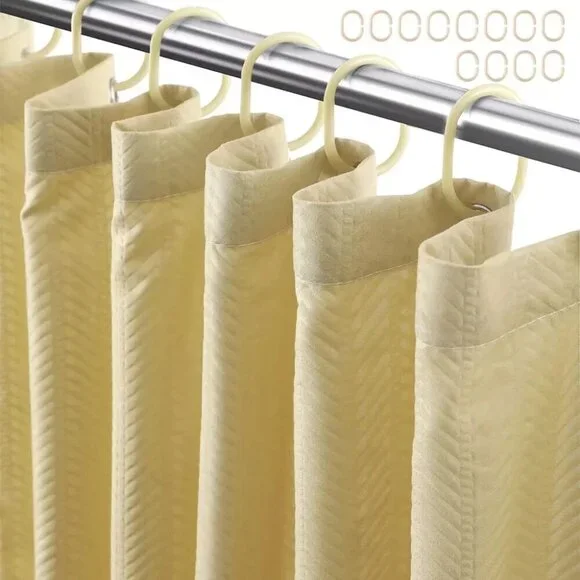 Eazzier Bath Waffle Shower Curtain or Liner/72x72in/Polyester/Sage Green