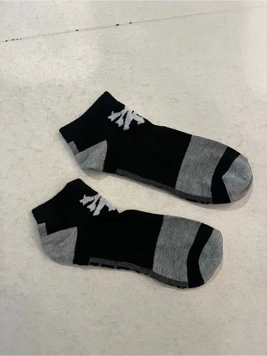 Vintage Zoo York Black & Gray Low-Cut Athletic Socks.