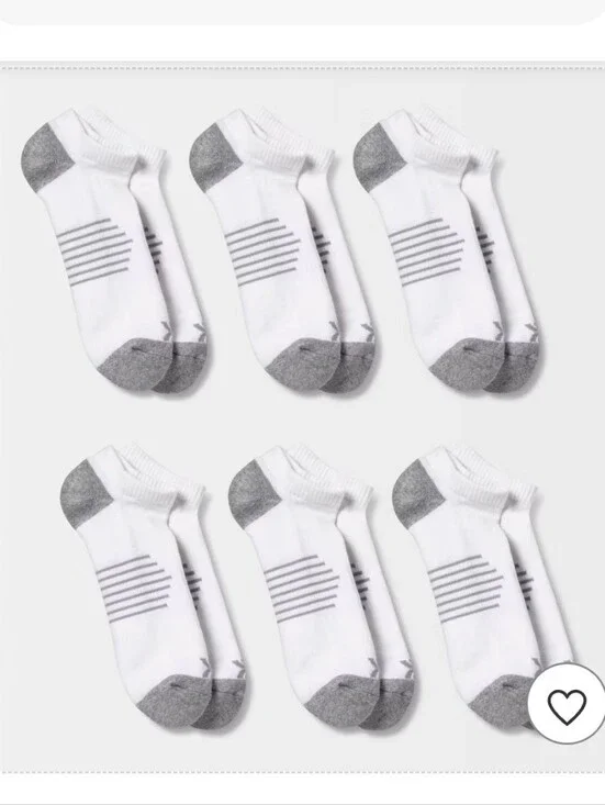 2 - 6-Pack Men's Low-Cut Performance Socks - Extended Sizes 12-15