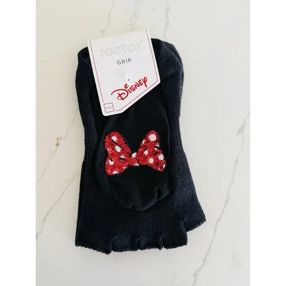 Disney Minnie Toesox Low Rise Half Toe Grip Socks Size Women's MD 8.5-10.5